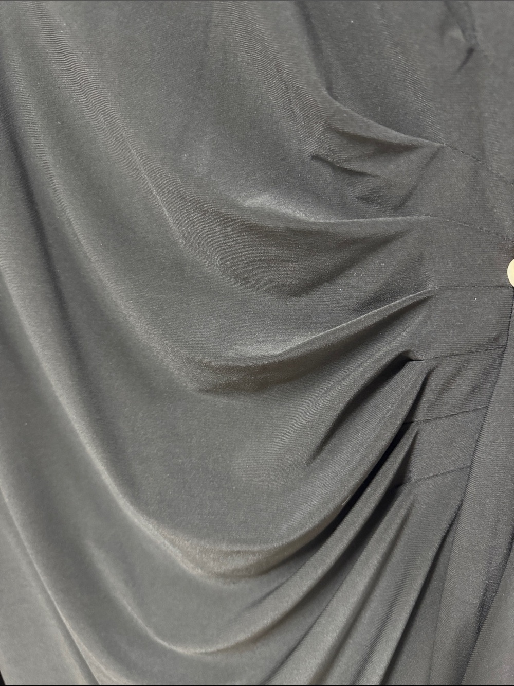 Ralph Lauren Black and White Long Sleeve Ruched Dress - Picture 3 of 7